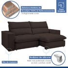 Sofá Retrátil E Reclinável Martinho 250cm Veludo Marrom  - Ce