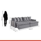 Sofá Retrátil E Reclinável Modulado 194cm Pés Em Madeira Maci