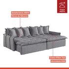 Sofá Retrátil E Reclinável Modulado 194cm Pés Em Madeira Maci