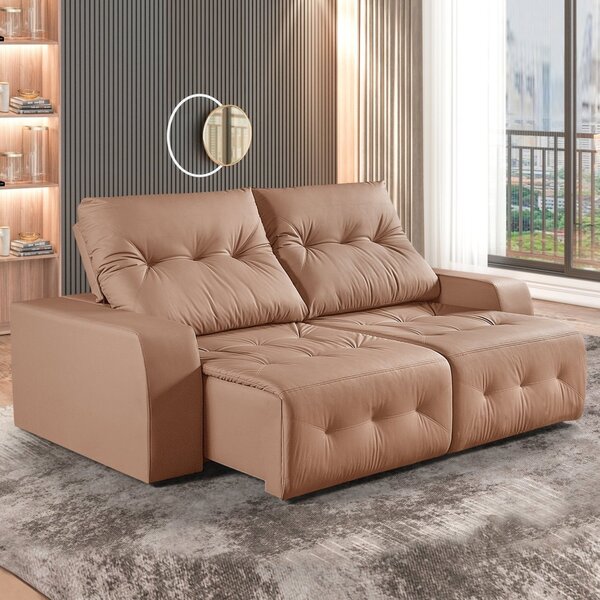 Sofá Retrátil E Reclinável Modulado 230cm Grécia