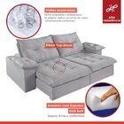 Sofá Retrátil E Reclinável Modulado 250cm Chile