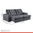 Sofá Retrátil E Reclinável Modulado 250cm Pés Em Madeira Maci