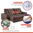 Sofá Retrátil E Reclinável Modulado 250cm Pés Em Madeira Maci