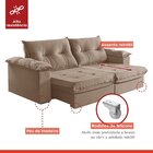 Sofá Retrátil E Reclinável Modulado 2 Lugares 210cm Pés Em Ma