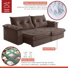 Sofá Retrátil E Reclinável Modulado 2 Lugares 230cm Pés Em Ma