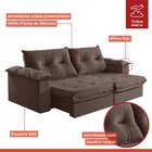 Sofá Retrátil E Reclinável Modulado 2 Lugares 250cm Pés Em Ma