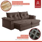 Sofá Retrátil E Reclinável Modulado 2 Lugares 250cm Pés Em Ma