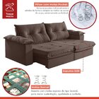 Sofá Retrátil E Reclinável Modulado 2 Lugares 250cm Pés Em Ma