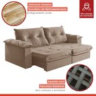 Sofá Retrátil E Reclinável Modulado 2 Lugares 250cm Pés Em Ma