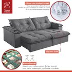 Sofá Retrátil E Reclinável Modulado 2 Lugares 290cm Pés Em Ma