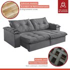 Sofá Retrátil E Reclinável Modulado 2 Lugares 290cm Pés Em Ma