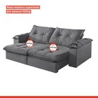 Sofá Retrátil E Reclinável Modulado 2 Lugares 290cm Pés Em Ma