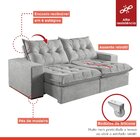 Sofá Retrátil E Reclinável Modulado 3 Lugares 230cm França  C