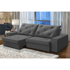 Sofá Retrátil E Reclinável Molas Ensacadas 2,30m Agatha Velud