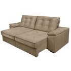 Sofá Retrátil E Reclinável Molas Ensacadas 240cm Veludo Zuriq