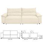 Sofá Retrátil E Reclinável Molas Ensacadas 250cm Veludo Malta