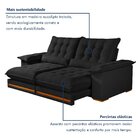 Sofá Retrátil E Reclinável Molas Ensacadas 2 Lugares 210cm Is