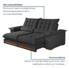 Sofá Retrátil E Reclinável Molas Ensacadas 3 Lugares 230cm Is