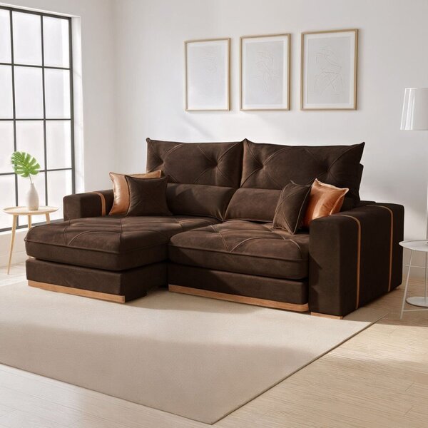 Sofá Retrátil E Reclinável Molas Ensacadas Pillow Top 25cm 2