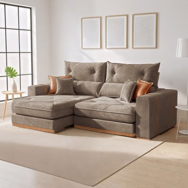 Sofá Retrátil E Reclinável Com Molas Ensacadas Pillow Top