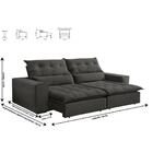 Sofá Retrátil E Reclinável Orion 1,80m 2 Lugares Cinza