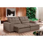 Sofá Retrátil E Reclinável Orion 2,10m 03 Lugares Txr Bege