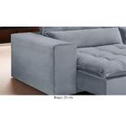Sofá Retrátil E Reclinável Orion 2,90m 05 Lugares Txr Prata