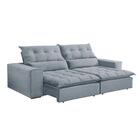 Sofá Retrátil E Reclinável Orion 2,90m 05 Lugares Txr Prata