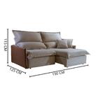 Sofá Retrátil E Reclinável Portinari Veludo Bege Palha 1,90m