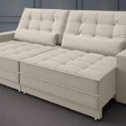 Sofá Retrátil E Reclinável Silver 2,00m  Velosuede Areia - Ne