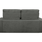 Sofá Retrátil E Reclinavel Taurus 1,87 Mts Tecido Suede Cinza