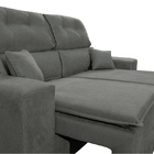 Sofá Retrátil E Reclinavel Taurus 1,87 Mts Tecido Suede Cinza