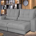 Sofá Retrátil E Reclinável Thor - Molas Ensacadas 210 Cm Cinza