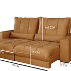 Sofá Retrátil E Reclinável Thor - Molas Ensacadas 230 Cm Cobre