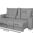 Sofá Retrátil E Reclinável Thor - Molas Ensacadas 250 Cm – Ve