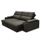 Sofá Retrátil E Reclinável Vannes 225cm Com Porta Copos E Obj