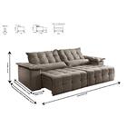 Sofá Retrátil E Reclinável Zeus 1,80m 02 Lugares Txr Bege