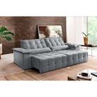 Sofá Retrátil E Reclinável Zeus 1,80m 02 Lugares Txr Prata