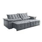 Sofá Retrátil E Reclinável Zeus 1,80m 02 Lugares Txr Prata