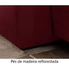 Sofá Retrátil E Reclinável Zeus 2,30m 04 Lugares Txr Bordô