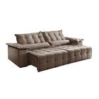 Sofá Retrátil E Reclinável Zeus 2,50m 04 Lugares Txr Bege