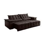 Sofá Retrátil E Reclinável Zeus 2,50m 04 Lugares Txr Marrom