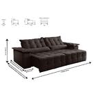 Sofá Retrátil E Reclinável Zeus 2,50m 04 Lugares Txr Marrom