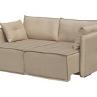 Sofá Retrátil Em Linho 3 Lugares 2,20m Veneza  Bege