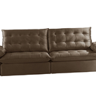 Sofá Retrátil Molas Ensacadas 4 Lugares Captiva  Veludo Tabac