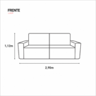 Sofá Retrátil Molas Ensacadas 5 Lugares Captiva  Veludo Cacau