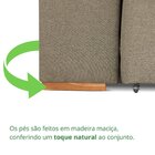 Sofá Retrátil Muriaé 4 Lugares 210 Cm Linho Bege