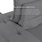 Sofá Retrátil Muriaé 4 Lugares 210 Cm Linho Cinza