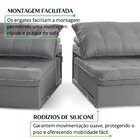 Sofá Retrátil Muriaé 4 Lugares 210 Cm Linho Cinza