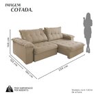 Sofá Retrátil Muriaé 4 Lugares 250 Cm Linho Bege